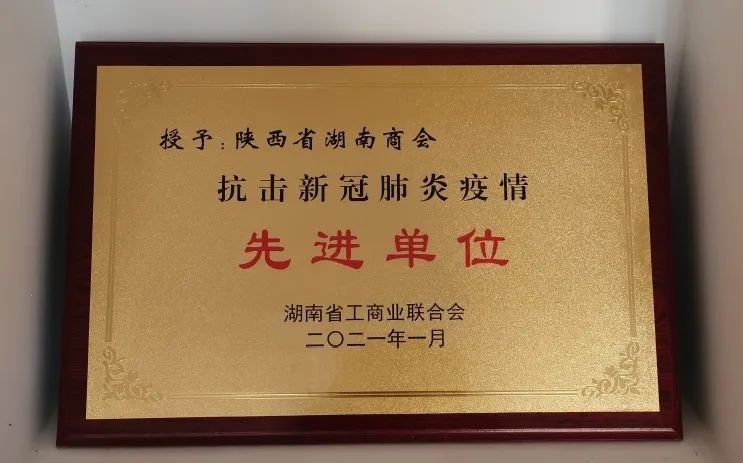 【抗击疫情 湘商担当】热烈祝贺陕西省湖南商会获评湖南省工商联抗击新冠肺炎疫情先进单位