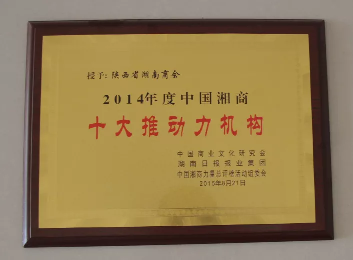 2014年度中国湘商十大推动力机构